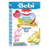 Молочна каша Bebi Premium пшенична з яблуком і бананом, 250 г - Pampik