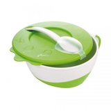 Тарілочка з кришкою і ложкою Canpol Babies, 350 мл, зелений (31/406) - Pampik