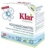 Універсальний органічний пральний порошок Klar, для білих і кольорових тканин, 1,1 кг - Pampik - 2