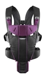 Рюкзак-кенгуру Babybjorn Baby Carrier Miracle Cotton, чорний з фіолетовим (96053) - Pampik - 2