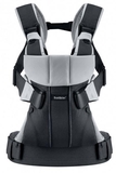 Рюкзак-кенгуру Babybjorn Baby Carrier One Cotton, чорно-сірий (91065) - Pampik