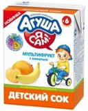 Сік Агуша Мультифрукт з м'якоттю, 200 мл - Pampik