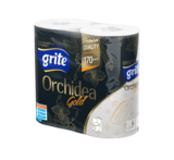 Тришаровий туалетний папір Grite Orchidea Gold, білий, 4 рулони