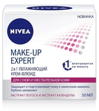 Крем-флюид для лица Nivea Увлажняющий 2 в 1 Make-up Expert для сухой и чувствительной кожи, 50 мл - Pampik