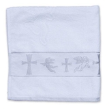 Полотенце для крещения (крыжма) BetiS, махра, р.70х140 см, белый/серебро (27068600) - Pampik