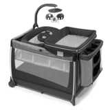 Кроватка-манеж Chicco Lullaby Dream с подвесной игрушкой, черный (79113.51) - Pampik - 2