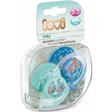 Силіконова динамічна пустушка Lovi Folky, 0-3 міс., 2 шт. (22 / 841boy) - Pampik