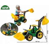 Экскаватор Lena, зеленый с желтым - Pampik - 3