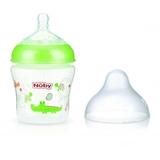 Пляшка поліпропіленова Nuby непроливайка, широке горлечко, повільний потік, 180 мл, зелений, 0+ (1193grngator) (Д) - Pampik