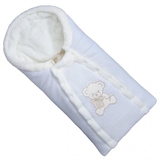 Зимовий конверт BetiS Мишка, махра, білий - Pampik