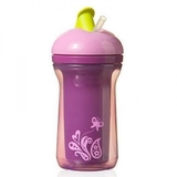 Стакан-термос з трубочкою Tommee Tippee, фіолетовий, 300 мл - Pampik