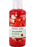 Піна для ванн Fresh Juice Strawberry & Red Bayberry, 1 л - Pampik