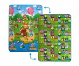 Детский двусторонний коврик Limpopo Солнечный день и Цветные циферки, 120х180 см (LP003-120) - Pampik