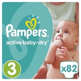 Підгузки Pampers Active Baby-Dry 3 (5-9 кг), 82 шт. - Pampik