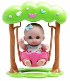 Пупс JC Toys Бібі на гойдалці, 22 см (JC16964-1) - Pampik
