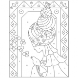 Набор для рисования цветным песком Djeco Голубые принцессы (DJ08637) - Pampik - 2