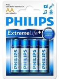 Батарейка пальчиковая Philips Extreme life plus АА (1,5V), 4 шт. - Pampik
