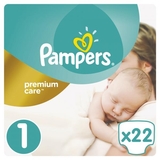 Підгузки Pampers Premium Care Newborn 1 (2-5 кг), 22 шт. - Pampik