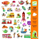 Набор наклеек Djeco Веселый транспорт, 160 шт. (DJ08844) - Pampik