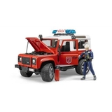 Пожежний джип Bruder Land Rover Defender з фігуркою пожежного, 28 см (02596) - Pampik - 2