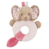 Брязкальце-кільце Nattou Слоник Розі (655149) - Pampik