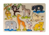 Пазл дерев'яний Goki Африканські тварини (57829) - Pampik