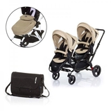 Універсальна коляска для двійні 2 в 1 ABC Design Zoom з аксесуарами Desert, бежевий (71085/509K1) - Pampik - 4
