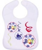 Слинявчик Sevi bebe білий з темно-синім малюнком (8692241001773) - Pampik