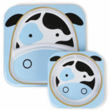 Набір тарілок Skip Hop Корова, 2 шт. (252222) - Pampik