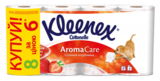 Тришаровий туалетний папір Kleenex Aromacare 6 + 2 Полуниця, 8 рулонів