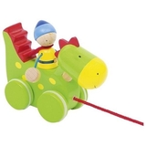 Деревянная каталка Goki Рыцарь на драконе (54930G) - Pampik