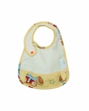 Нагрудник непромокаемый с карманом Эко Пупс Premium, 30х21 см, молочный (СЛ2м) - Pampik