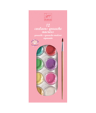 Акварельні фарби Djeco, перламутрові, 12 кольорів (DJ09739) - Pampik