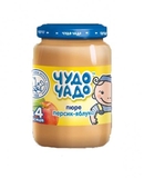 Пюре Чудо-чадо Персик і яблуко з цукром, 170 г - Pampik