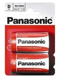 Батарейки Panasonic Red Zink R20 Bli Zink-Carbon, 2 шт. (R20REL/2BPR) - Pampik