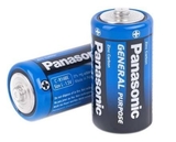 Батарейки Panasonic General Purpose R14 Tray Zink-Carbon, 2 шт. (R14BER/2P) - Pampik