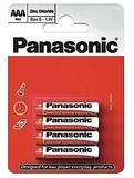 Батарейки Panasonic Red Zink R03 Bli Zink-Carbon, 4 шт. (R03REL/4BP) - Pampik