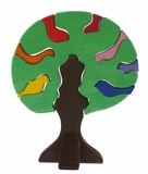 Конструктор дерев'яний NIC Темне дерево з птахами (NIC523098) - Pampik - 2