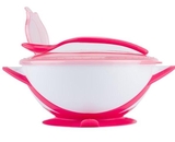 Мисочка BabyOno з присоскою та ложечкою, рожевий (1063/03) - Pampik - 2