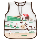 Нагрудник BabyOno Корівки, коричневий з білим (838) - Pampik