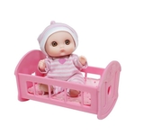 Пупс-малюк JC Toys з ліжечком, 13 см (JC16912-6) - Pampik