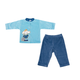 Костюм Royal Infant Песик-художник, велюр, р. 68, блакитний (1195) - Pampik