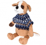 М'яка іграшка Soft Toy Собачка в синьому светрі, 25 см (THT568) - Pampik