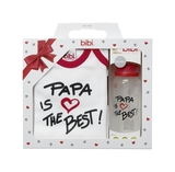 Подарунковий набір Bibi Мій тато найкращий, боді і пляшечка (112549) - Pampik