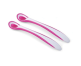 Набір термоложок Nuvita Easy Eating, рожевий, 2 шт. (NV8485Pink) - Pampik