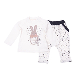 Костюм Flexi Зайчик, інтерлок, р.68, молочний (217223) - Pampik