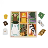 Пазл-вкладиш Janod Тварини в зоопарку, 6 елементів (J07081) - Pampik - 3