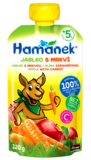 Пюре Hamanek Pouch Яблуко і моркву, 120 г - Pampik
