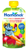 Пюре Hamanek Pouch Яблуко, морква і червона ріпа, 120 г - Pampik