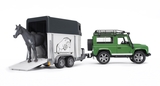 Джип Bruder Land Rover Defender, с прицепом для перевозки лошадей (02592) - Pampik - 2